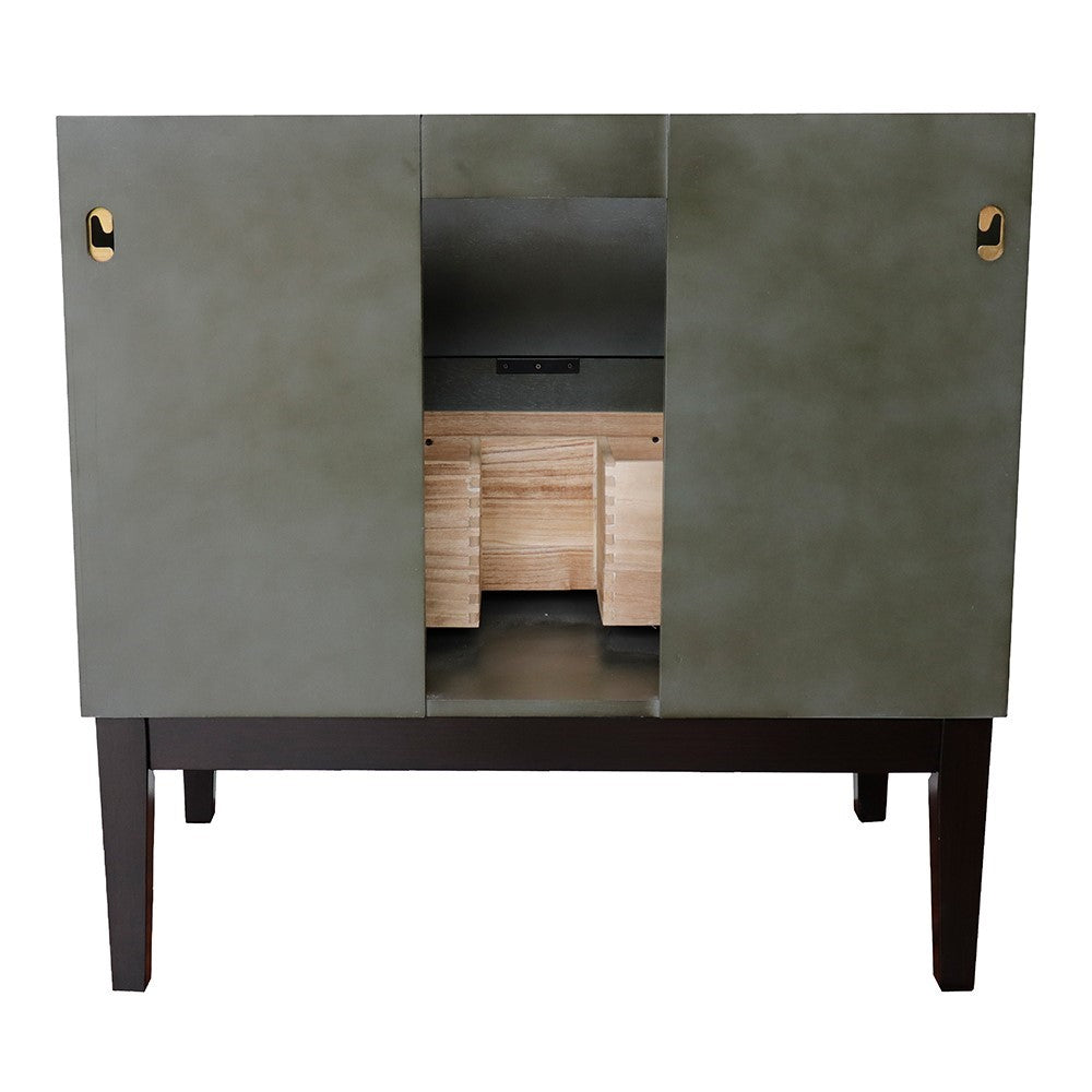 37" Scandinavian Gray, freestanding single sink vanity