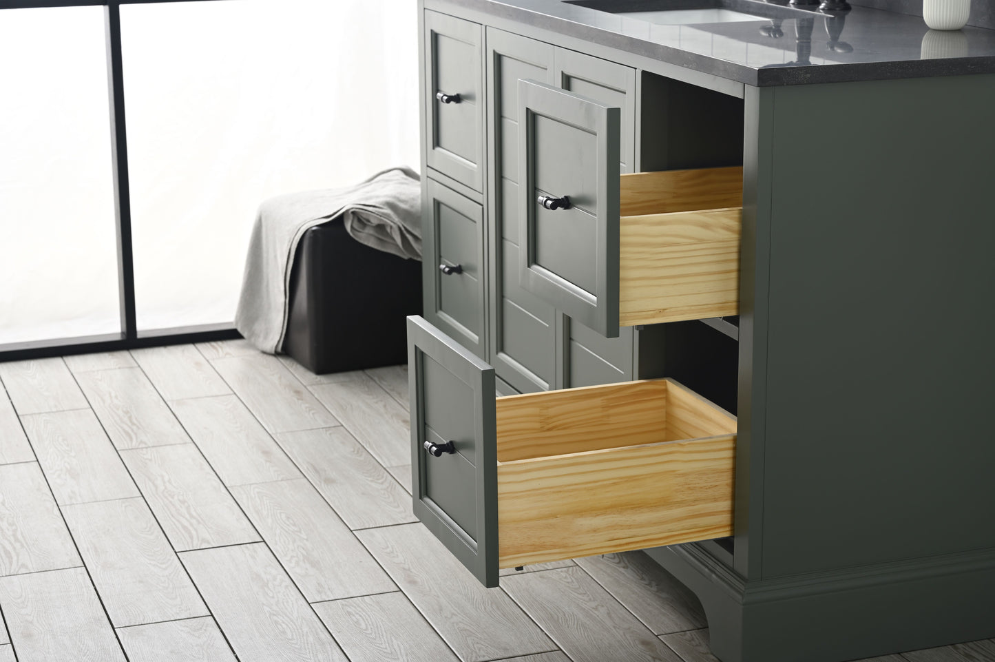 60" Modern Farmhouse, single sink vanity