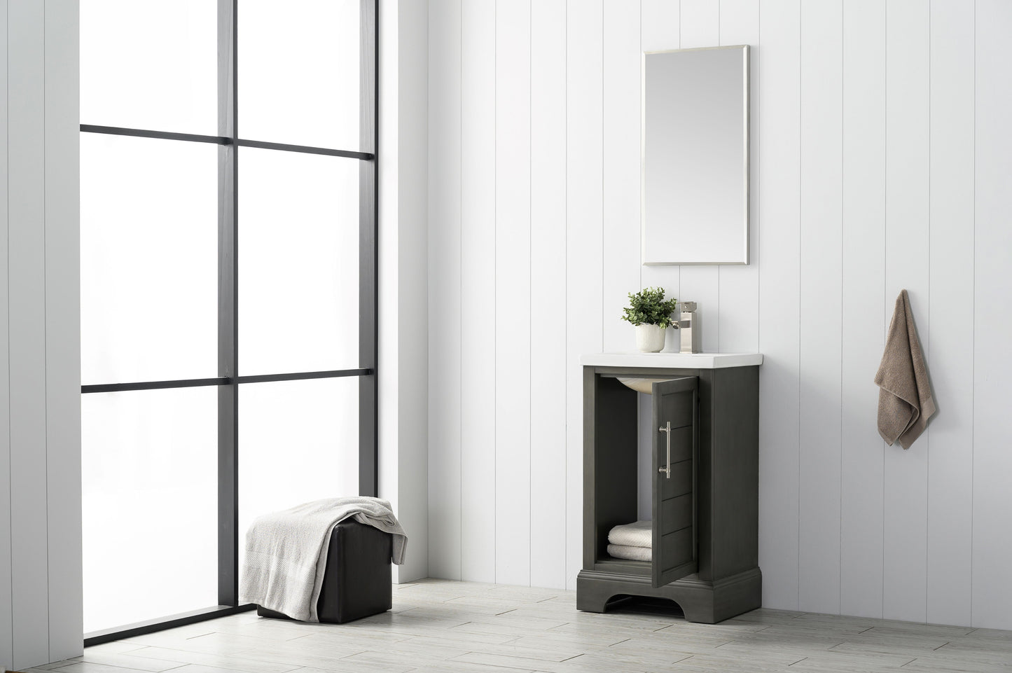 20" Modern Farmhouse, single sink vanity