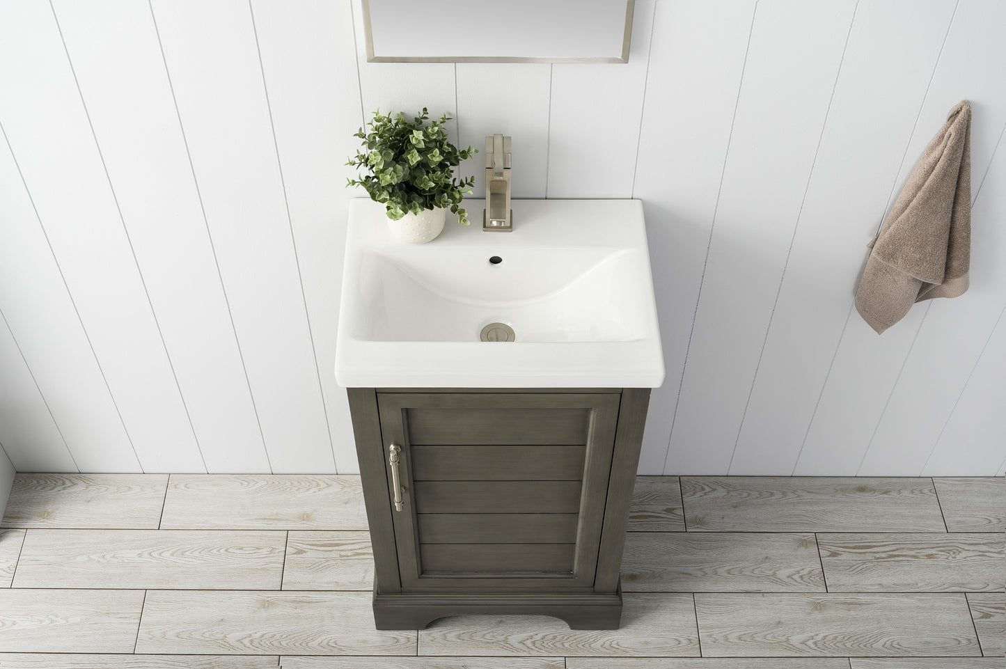 20" Modern Farmhouse, single sink vanity