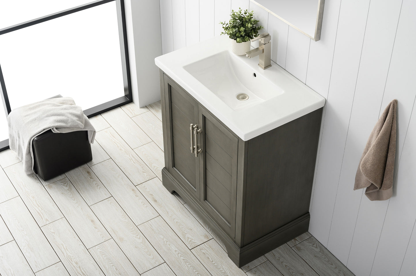 30" Modern Farmhouse, single sink vanity
