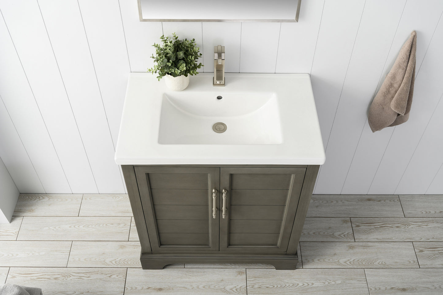 30" Modern Farmhouse, single sink vanity