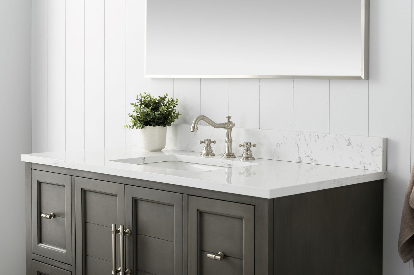 48" Modern Farmhouse, single sink vanity
