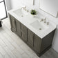 60" Modern Farmhouse, double sink vanity