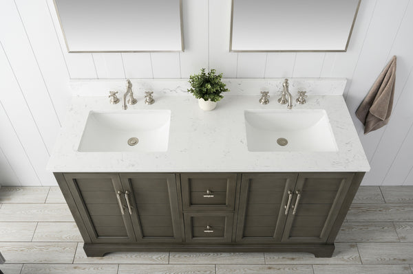 60 Modern Farmhouse, double sink vanity