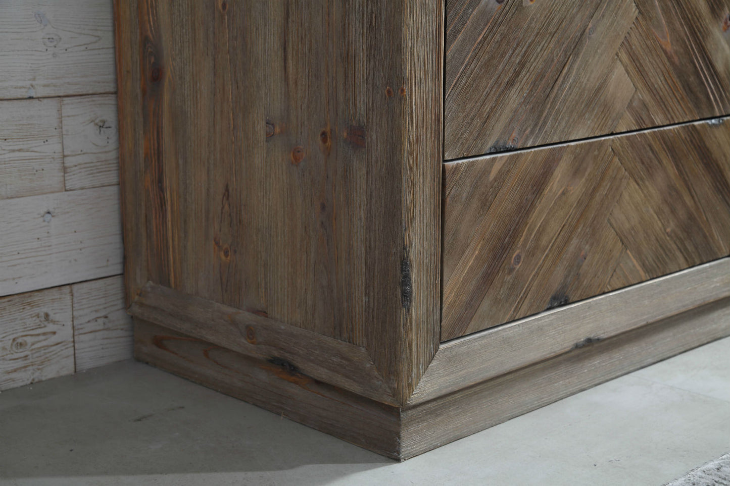 60" Brown Rustic Double Vanity