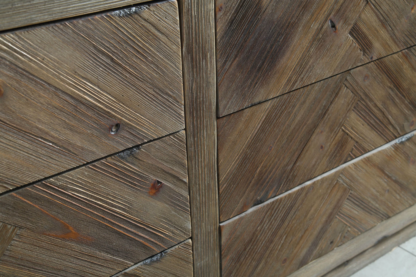 60" Brown Rustic Double Vanity