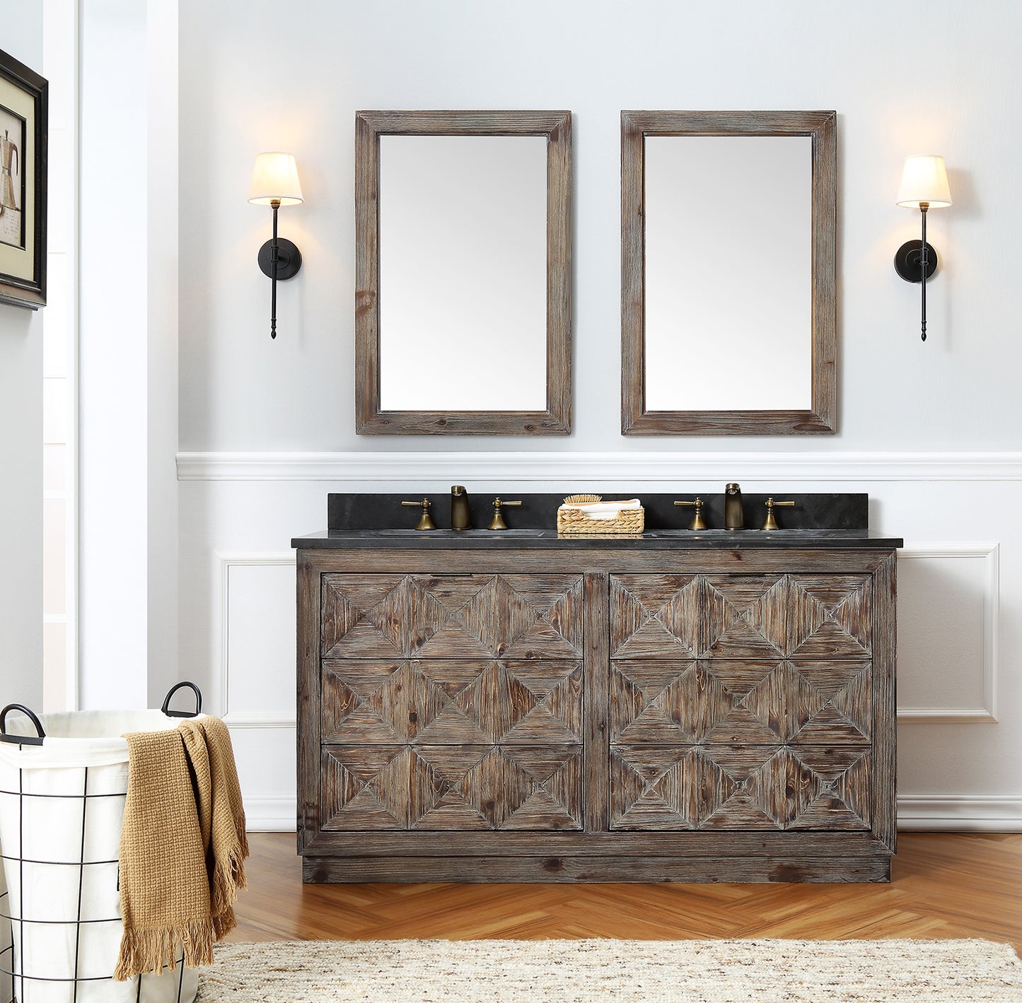 60" Antique Bronze Vanity