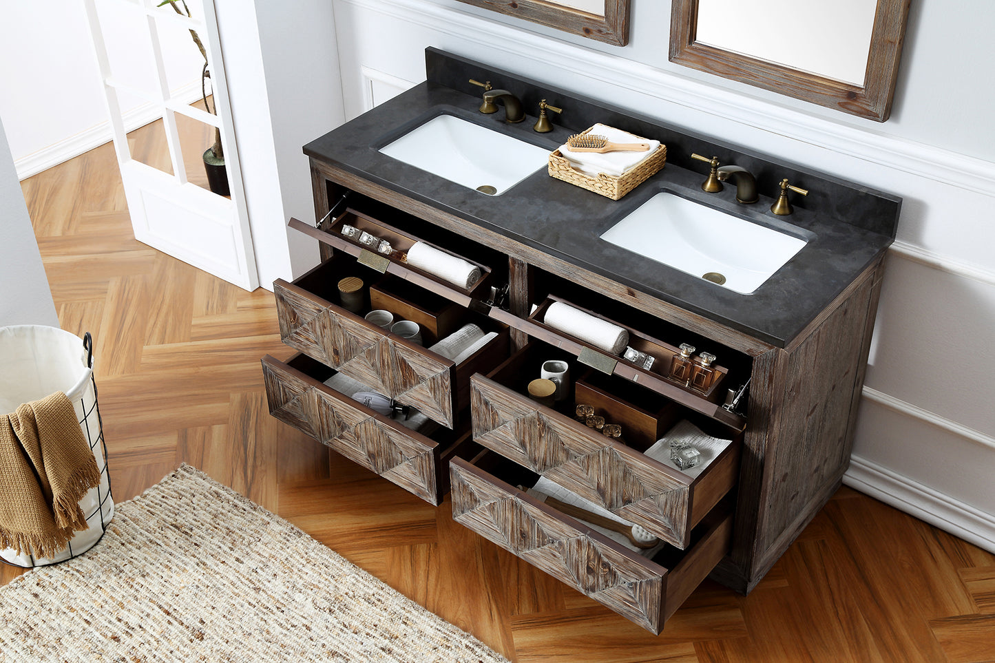 60" Antique Bronze Vanity