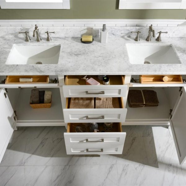 72" Classic Double Sink Vanity Cabinet - multiple color options