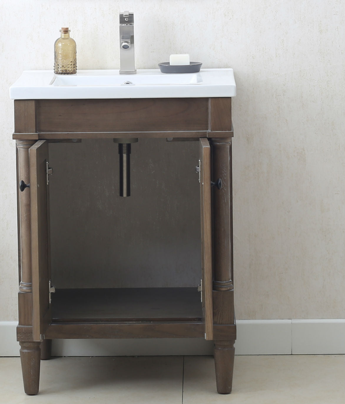 24" Weathered Gray Single Vanity