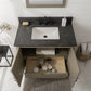 36" Antique Gray Oak Vanity with Stone Top - multiple options