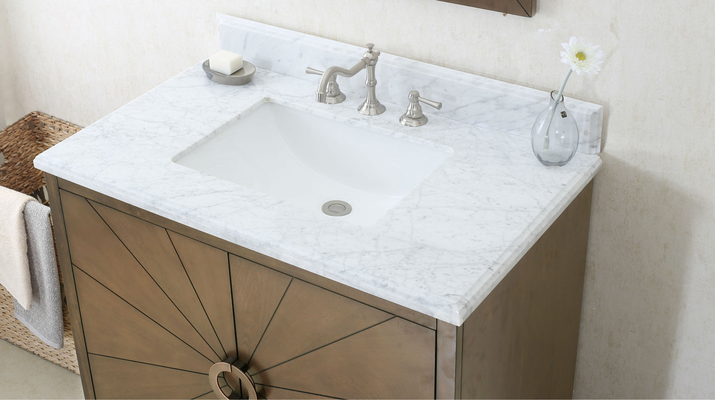 36" Antique Coffee Single Vanity Sink - multiple colors