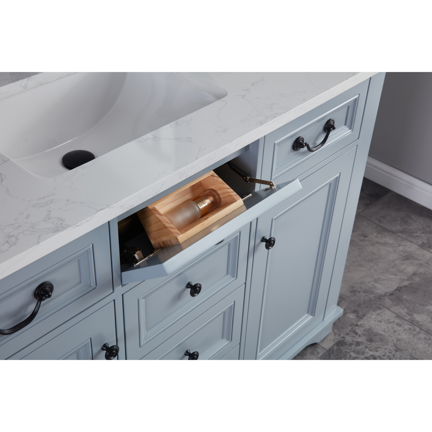 48" Scalloped Vanity, single sink