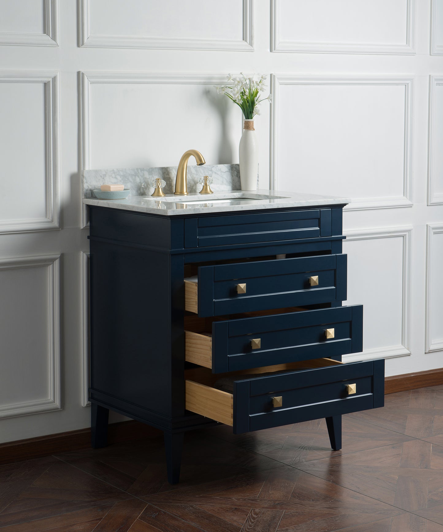 30" Navy Blue Single Vanity