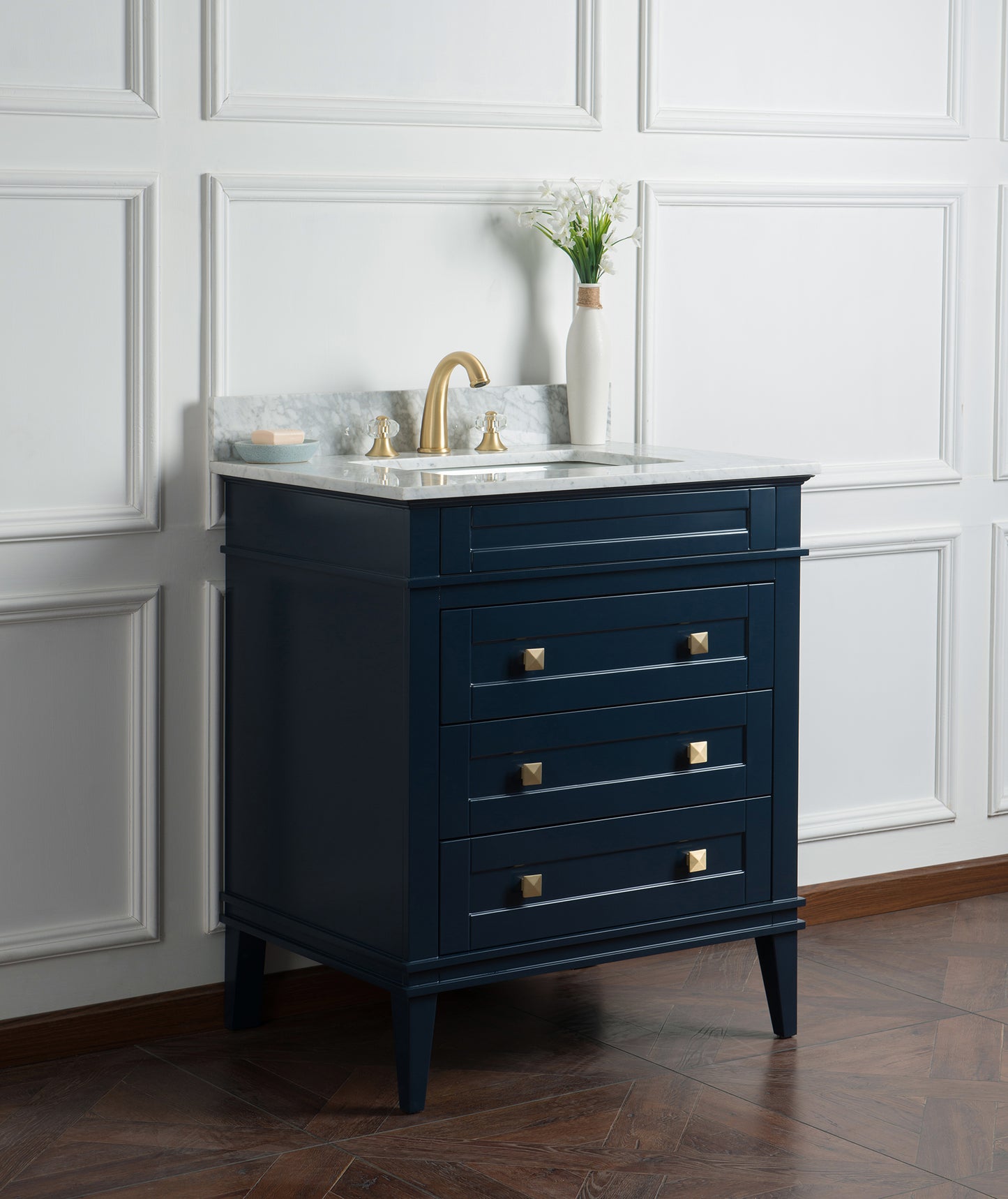 30" Navy Blue Single Vanity