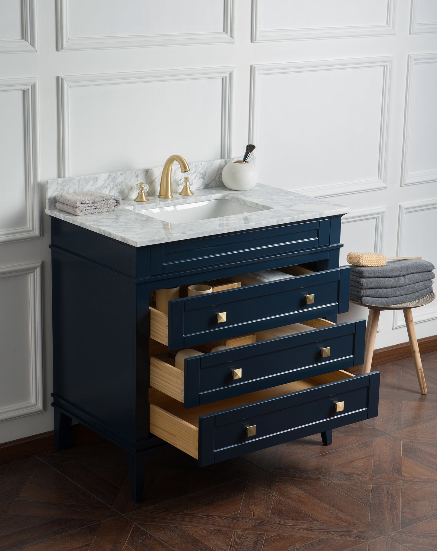 36" Navy Blue Single Vanity