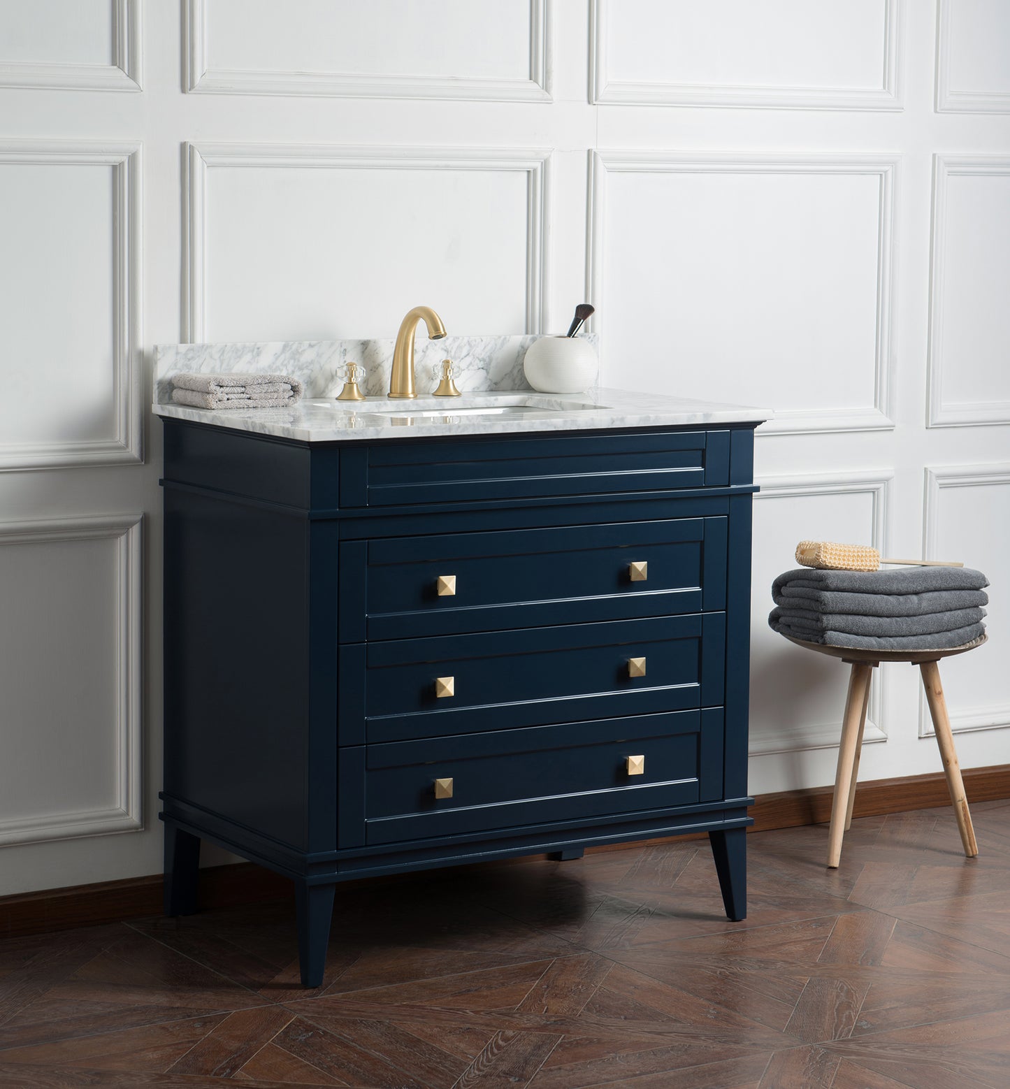 36" Navy Blue Single Vanity