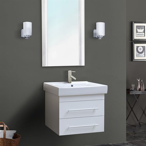 24" Modern Floating Single Sink Vanity, multiple colors