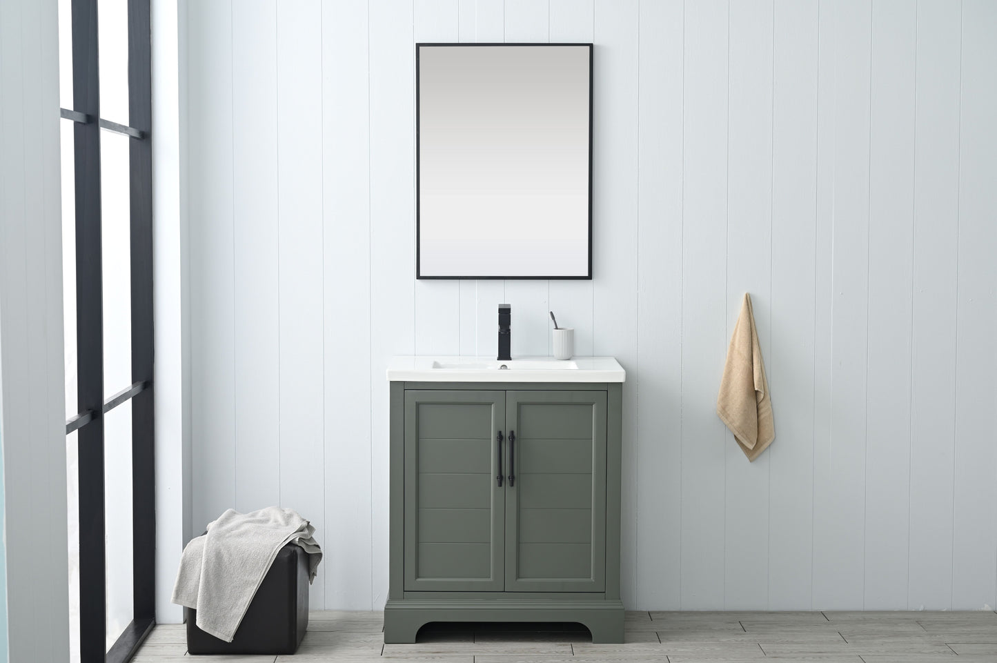 30" Modern Farmhouse, single sink vanity