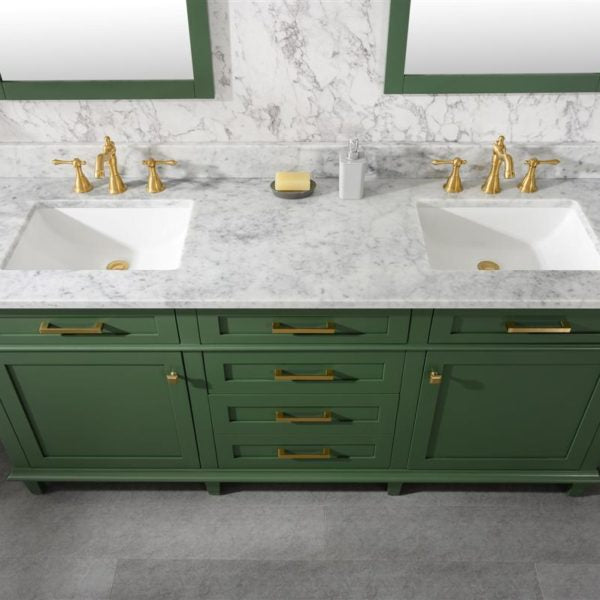 72" Classic Double Sink Vanity Cabinet - multiple color options