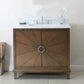 36" Antique Gray Oak Vanity with Stone Top - multiple options