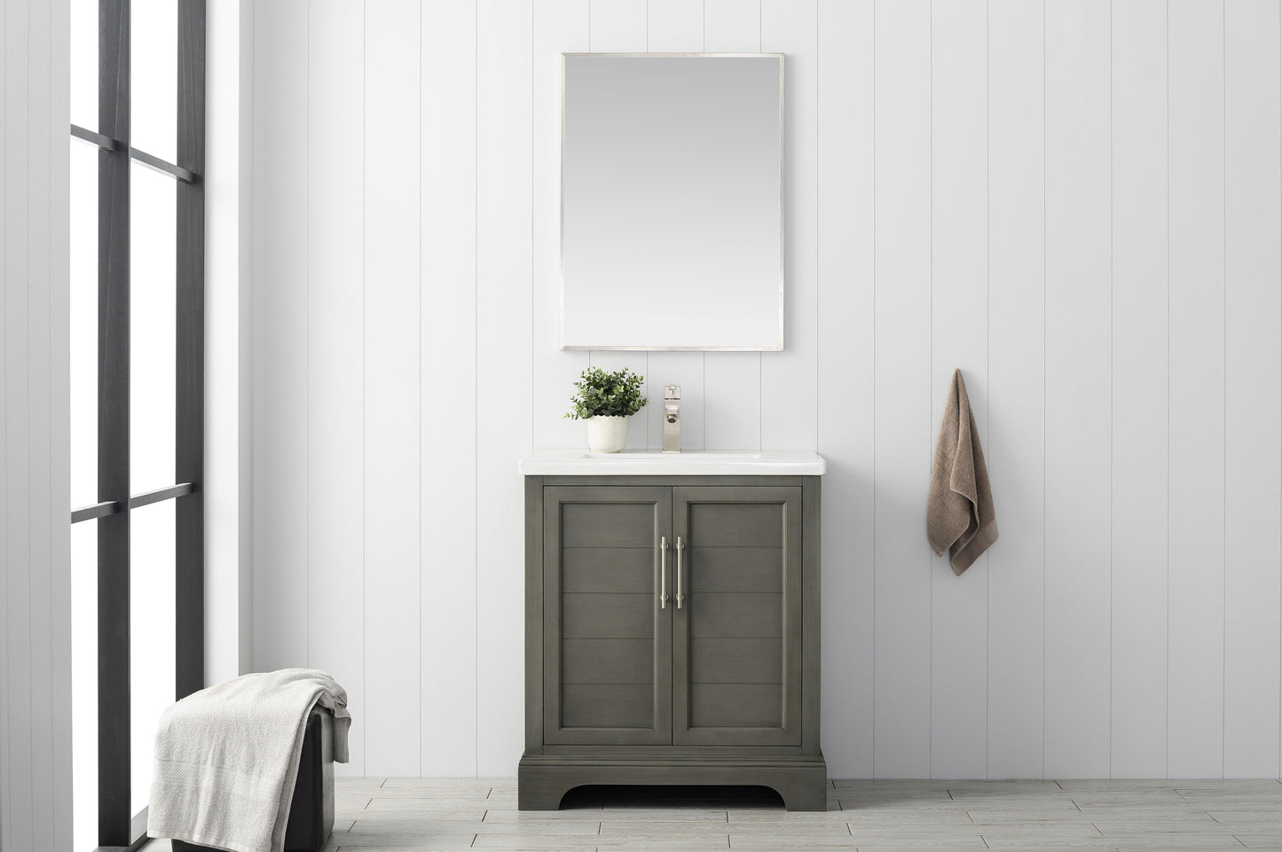 30" Modern Farmhouse, single sink vanity