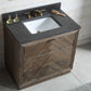 36" Brown Rustic Single Vanity