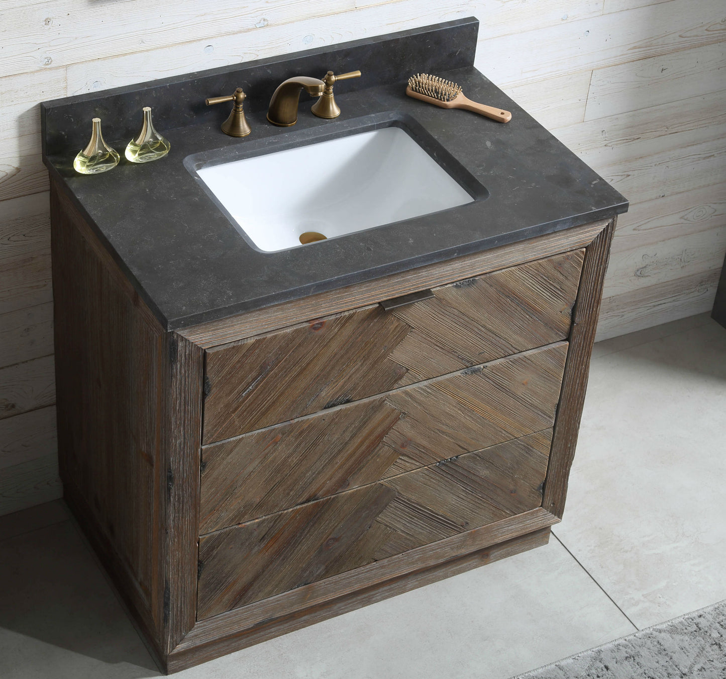 36" Brown Rustic Single Vanity