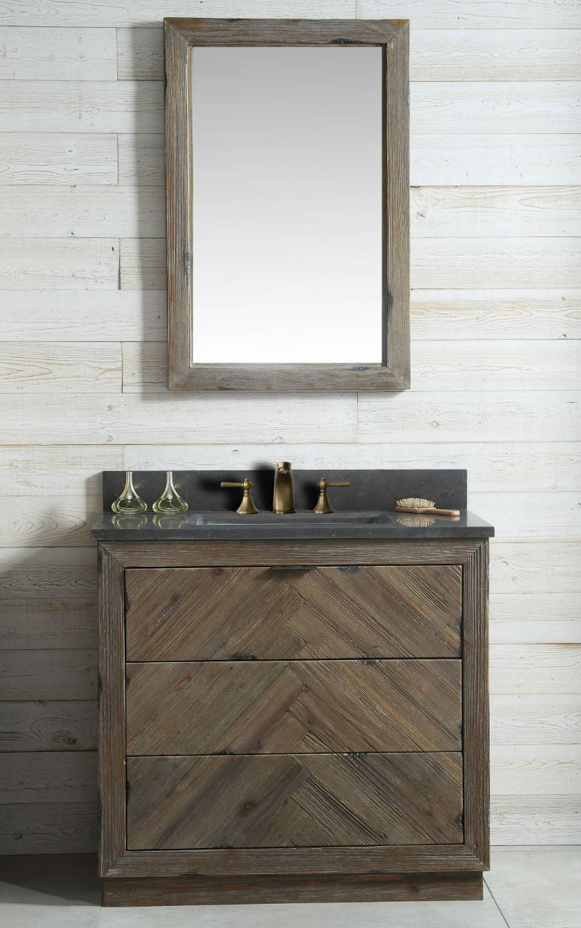 36" Brown Rustic Single Vanity