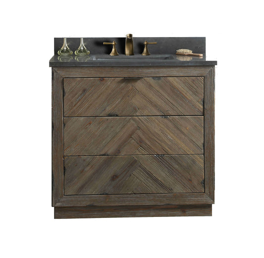 36" Brown Rustic Single Vanity