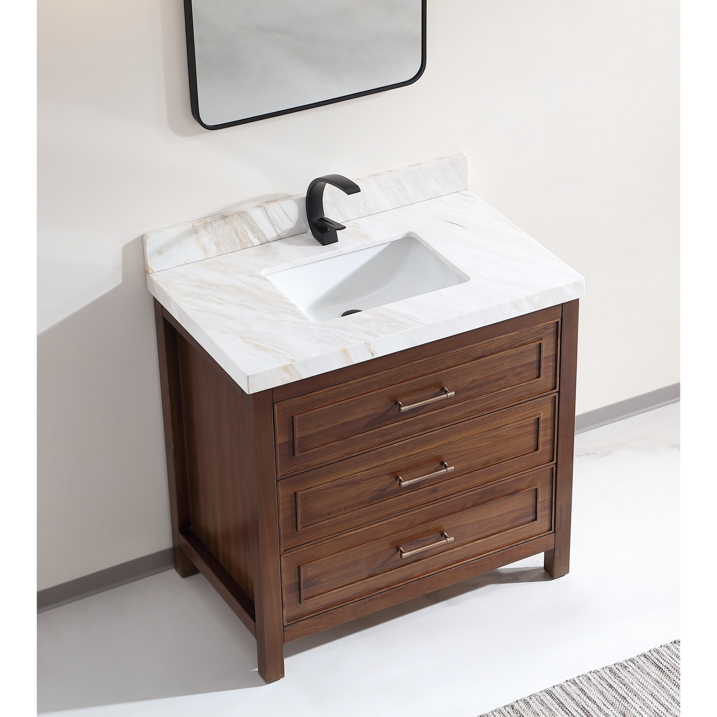 36" Sophisticated Vanity, single sink