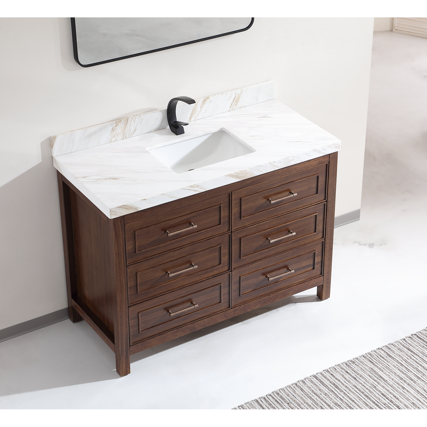 48" Sophisticated Vanity, single sink