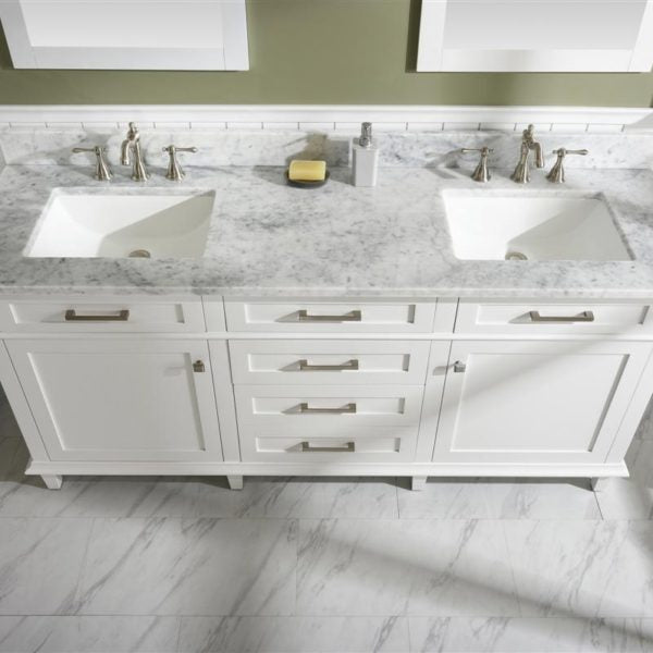 72 Classic Double Sink Vanity Cabinet - multiple color options