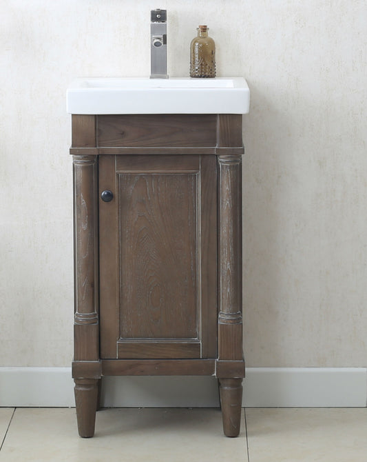 18" Weathered Gray Single Vanity