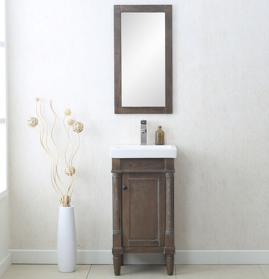 18" Weathered Gray Single Vanity