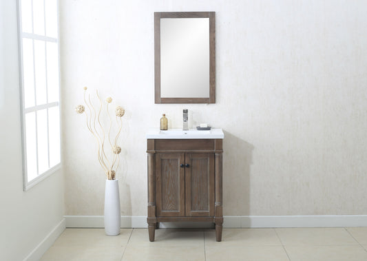 24" Weathered Gray Single Vanity