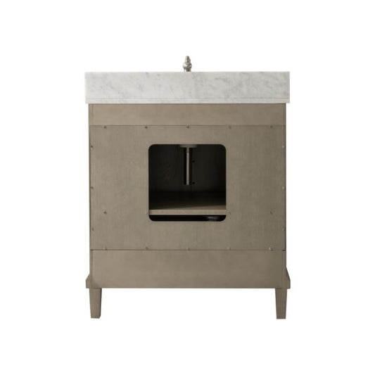 30" Antique Gray Oak Vanity with Stone Top - multiple options