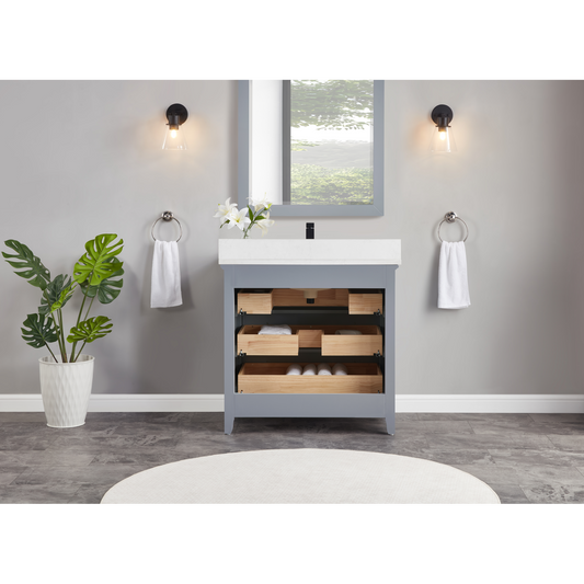 36" Timeless Vanity, single sink