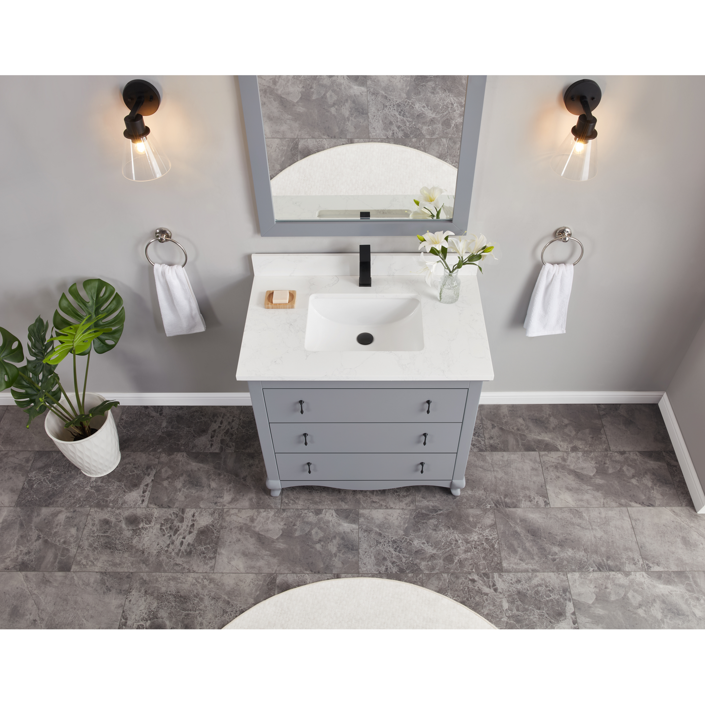 36" Timeless Vanity, single sink