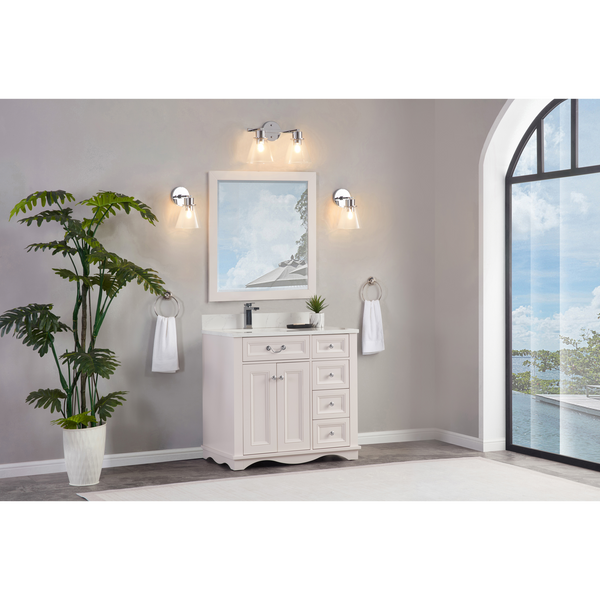 36 Scalloped Vanity, single sink