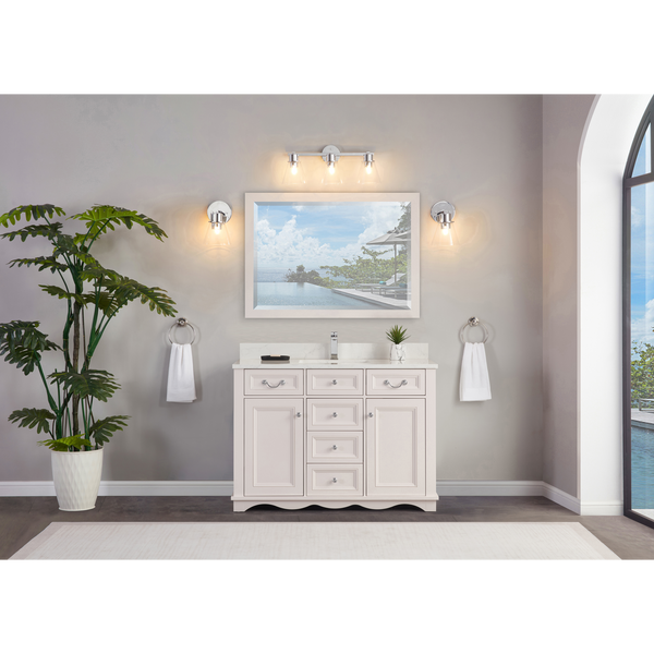 48 Scalloped Vanity, single sink