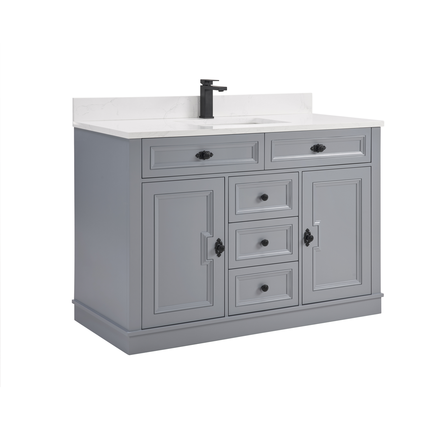 48" Elegant, single sink vanity