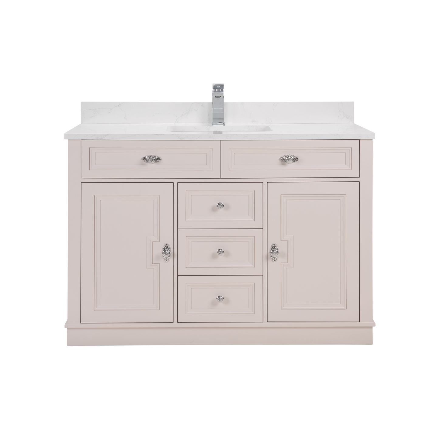 48" Elegant, single sink vanity