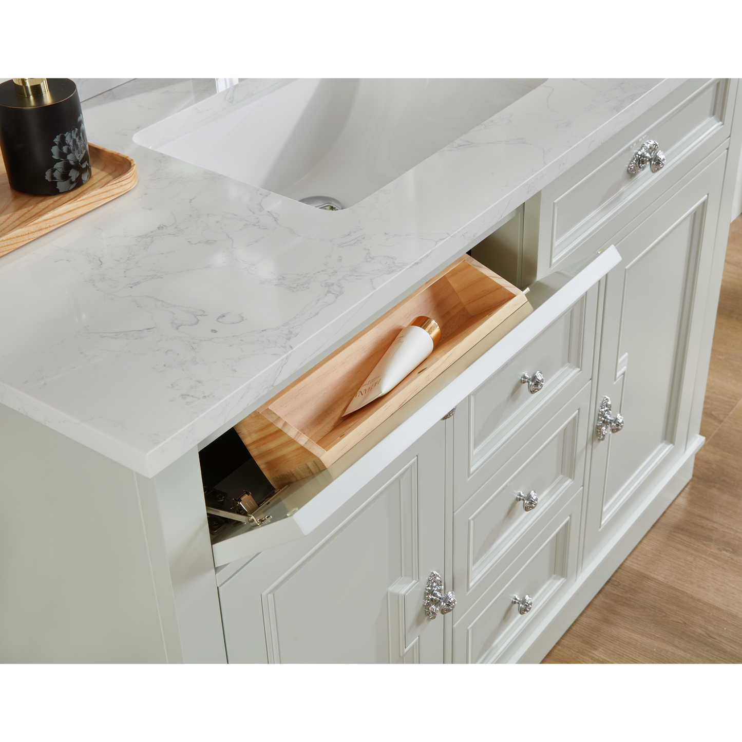 48" Elegant, single sink vanity