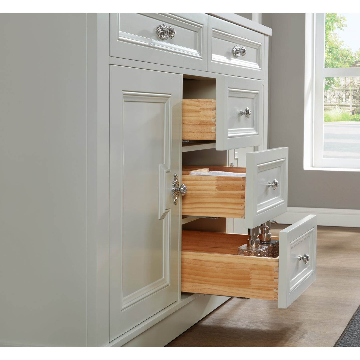 48" Elegant, single sink vanity