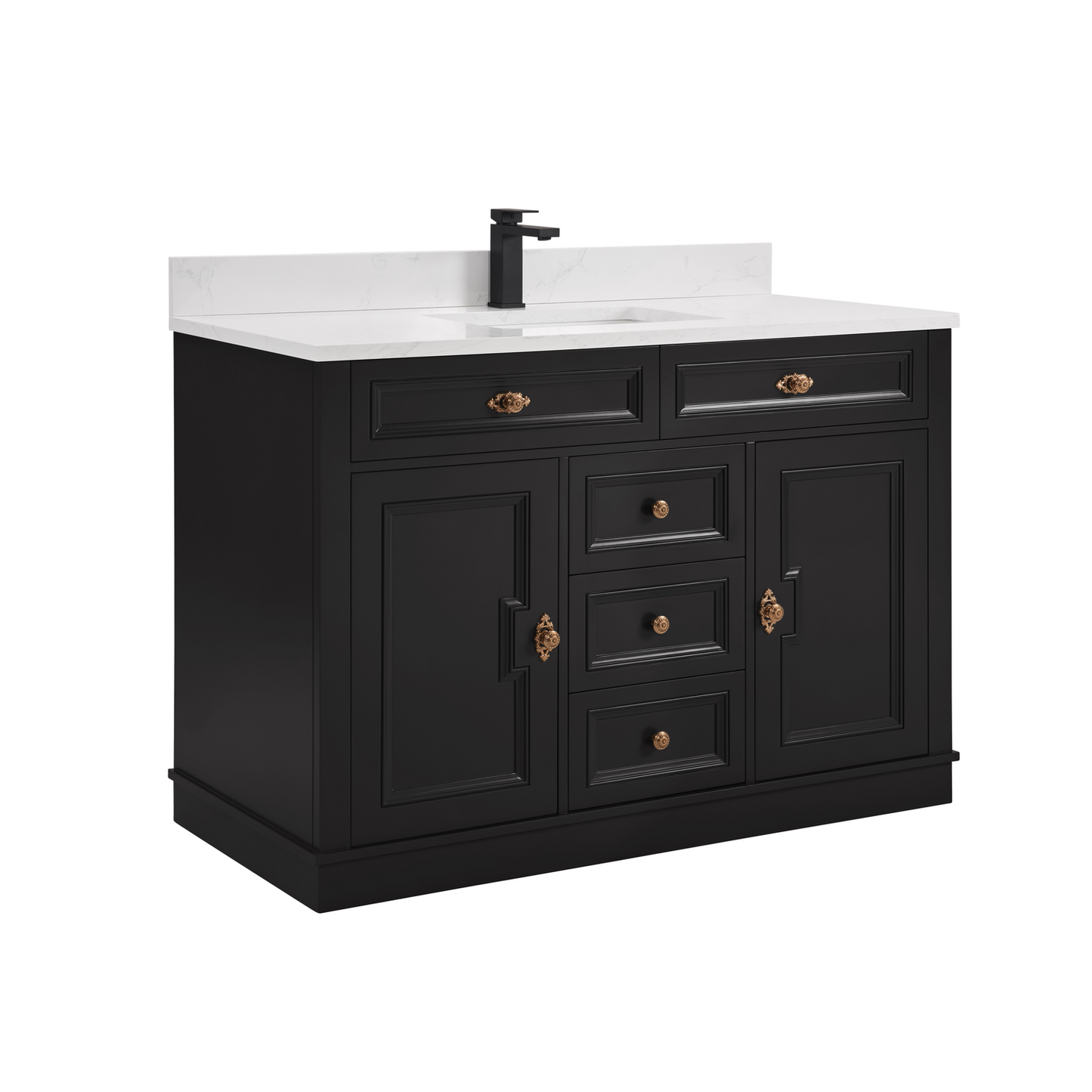 48" Elegant, single sink vanity