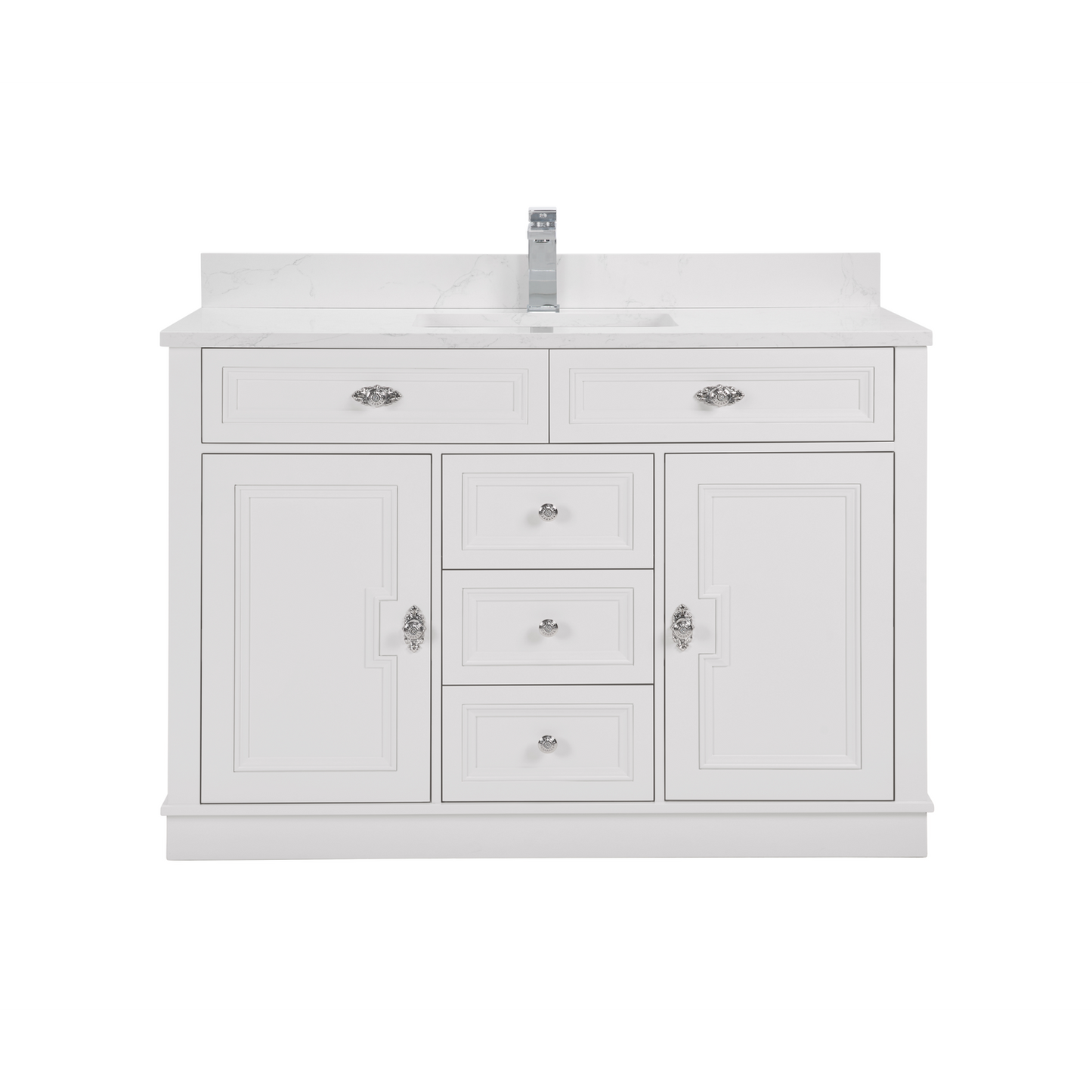 48" Elegant, single sink vanity