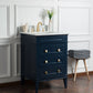 24" Navy Blue Single Vanity