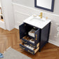 30" Blue Solid Wood Sink Vanity with Mirror